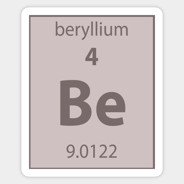 Beryllium Element Sticker by JuliesDesigns